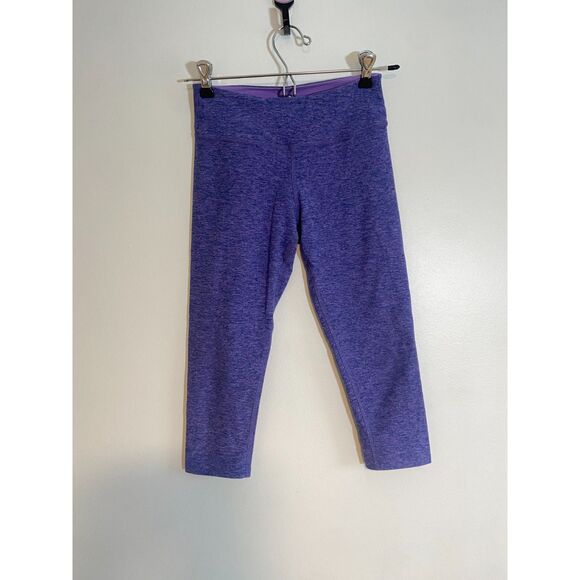 Spacedye Caught In The Midi High Waisted Legging *CROPPED* Heather Purple - Picture 1 of 6